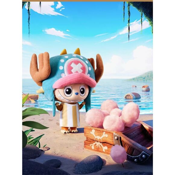 AUTHENTIC Labubu Mega 400% Tony Tony Chopper One Piece Figure Sealed - Picture 4 of 6